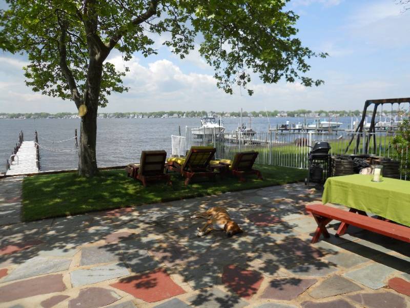 Brick Waterfront with Dock and Private Beach