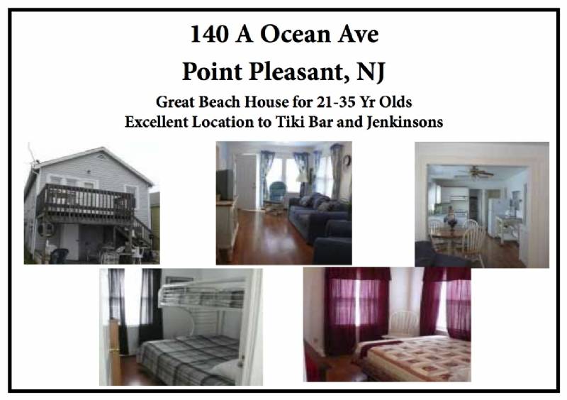Pt Pleasant 4BR Summer House - 2 Min Walk to Jenks/Tiki Bar (Sleeps 8)