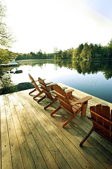 Adirondack 4 Season Lakefront Log Cabin for Rent